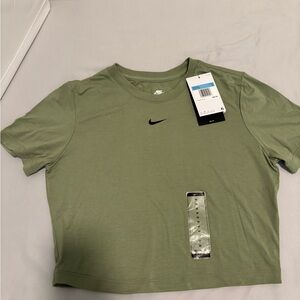 Nike Women's Olive Green Crop Top